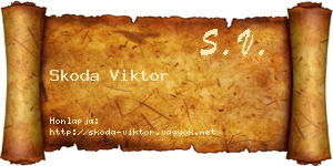 Skoda Viktor névjegykártya